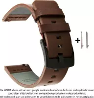 Leren Smartwatch Bandje - 20 mm - Bruin