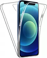 iPhone 13 Pro Hoesje - 360 Graden Case 2 in 1 Hoes Transparant + Ingebouwde Siliconen TPU Cover Screenprotector