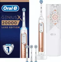 Oral-B Genius X 20000 - Luxe Edition Roségoud - Elektrische Tandenborstel - 1 Handvat en 4 Opzetborstels