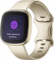 YONO Bandje geschikt voor Fitbit Versa 4 / 3 / Sense – Siliconen – Champagne – Small