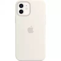 Siliconenhoesje met MagSafe voor iPhone 12 (Pro)- Wit