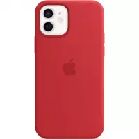 Siliconenhoesje met MagSafe voor iPhone 12 (Pro) - Rood