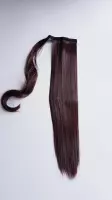 Paardenstaart hairextensions Medium donker bruin lang stijl 60 CM krullen en stijlen tot wel 130 graden