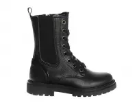 Vingino Siena Veterboots - Laarzen Met Veters - Meisjes - Zwart - Maat 36