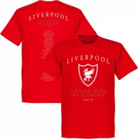 Liverpool Champions Of Europe 2019 Selectie T-Shirt - Rood - S