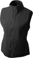 Fleece casual bodywarmer zwart voor dames - Outdoorkleding wandelen/zeilen - Mouwloze vesten XL