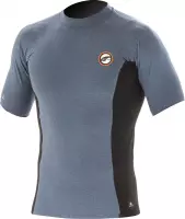 Prolimit - Zwemshirt voor heren met korte mouwen - Grijs / zwart - maat XL