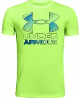 Under Armour Big Logo Hybrid 2.0 SS T Sportshirt  - Kids - Maat 176 - Quirky Lime