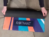 ROTMAT ZWAAN - Design - Fitnessmat - Sportmat - Yogamat - Antislip - Trainingsmat - 183 x 61 x 0,4 cm - Full color - Eco friendly - Natuurrubber - Suede - Incl. draagriem - Duurzaa