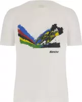 Santini MTB T-shirt korte mouwen Unisex Wit Multikleur - Uci Official - T-Shirt Mtb - M
