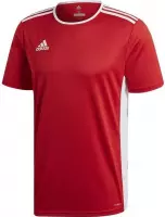 Adidas Entrada 18 Shirt Korte Mouw Kinderen - Rood / Wit | Maat: 116