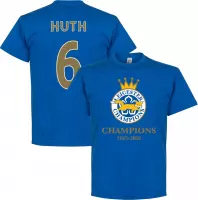 Leicester City Huth 6 Champions 2016 T-Shirt - Blauw - S