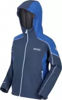 Regatta - Kids' Acidity IV Reflective Hooded Softshell  Kinder Jacket - Blauw - Maat 140