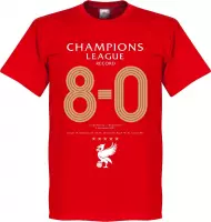 Liverpool 8-0 Champions League Record T-Shirt - Rood - XL