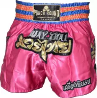 Punch Round™ Thaiboks Broekje Flower Pink MT11 M = Jeans Maat 32