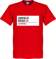 Anfield Road Sign T-Shirt - Rood - S