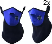 2x Motormasker Motor Masker Ski Skimasker Neopreen blauw