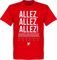 Liverpool Allez Allez Allez T-Shirt - Rood - M