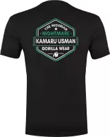 Gorilla Wear Kamaru Usman T-shirt - Zwart - 4XL