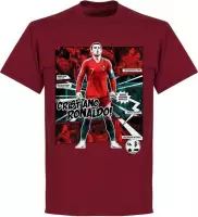 Ronaldo Portugal Comic T-Shirt - Rood - XXL