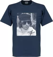 Jackie Stewart Portrait T-Shirt - Navy Blauw - L