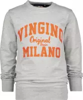 Vingino Sweater Milano Jongens Katoen Grijs/oranje Maat 164