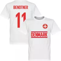 Denemarken Bendtner Team T-Shirt - Wit - XXL