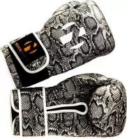 Bokshandschoenen Snake Nihon | slangenprint & witte details - Product Kleur: Zwart / Wit / Product Gewicht: 12OZ