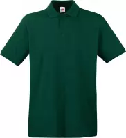 Donkergroen polo shirt premium van katoen voor heren - Polo t-shirts voor heren S (EU 48)