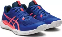 Asics Gel - tactic Sportschoenen - Maat 39.5 - Vrouwen - blauw - roze - wit