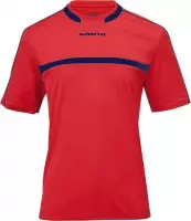 Masita | Sportshirt Dames & Heren Korte Mouw - Brasil - Sneldrogende Climatech - RED/NAVY BLUE - 140