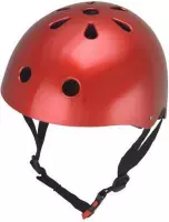 Kiddimoto helm Metallic Rood Medium