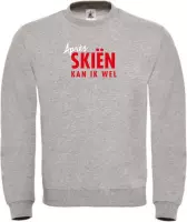 Wintersport sweater grijs XL - Après skien kan ik wel - soBAD. | Foute apres ski outfit | kleding | verkleedkleren | wintersporttruien | wintersport dames en heren