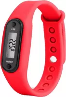 Fako® - Horloge - LCD - Stappenteller - Mini - Rood