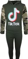 Tik Tok TikTok trainingspak camo groen Kids Groen - Maat 158/164