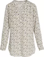 Cassis - Female - Blouse met dierenhuidprint  - Ecru