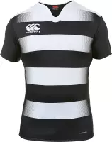 Canterbury Vapodri Challenge Rugby Jersey Hooped Heren Sportshirt performance - Maat XL  - Mannen - zwart/wit