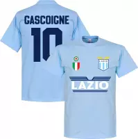 Lazio Roma Gascoigne 10 Team T-Shirt - Lichtblauw - S