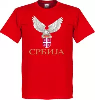 Servië Crest T-Shirt - Rood - L
