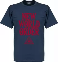 New World Order T-Shirt - Jeans Blauw - S
