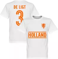 Nederlands Elftal De Ligt Team T-Shirt - Wit - M