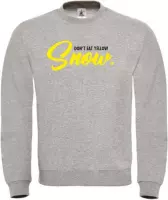 Wintersport sweater grijs XL - Don't eat the yellow snow - soBAD. | Foute apres ski outfit | kleding | verkleedkleren | wintersporttruien | wintersport dames en heren