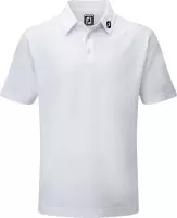 Heren Golf polo - Footjoy - Solid Stretch Pique Polo shirt - Wit - S
