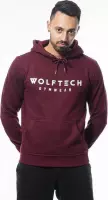 Wolftech Gymwear Hoodie Heren / Hoodie Dames - Rood / Bordeaux - XS - Met Groot Logo - Fitness - Unisex