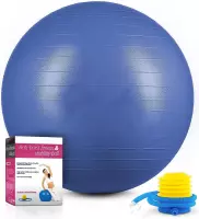 Sens Design Zitbal Fitnessbal Yogabal Gymbal - 55 cm - indigoblauw incl. pomp