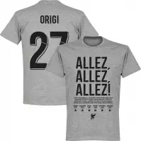 Liverpool Allez Allez Allez Origi 27 T-Shirt - Grijs - XXXL