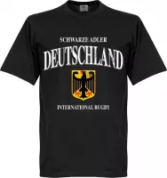 Duitsland Rugby T-Shirt - Zwart - S