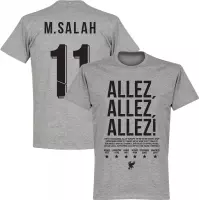 Liverpool Allez Allez Allez M. Salah 11 T-Shirt - Grijs - XL