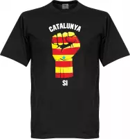 Catalonië Fist T-Shirt - Zwart - XXXXL