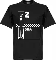 2 Tone Ska T-Shirt - Zwart - L